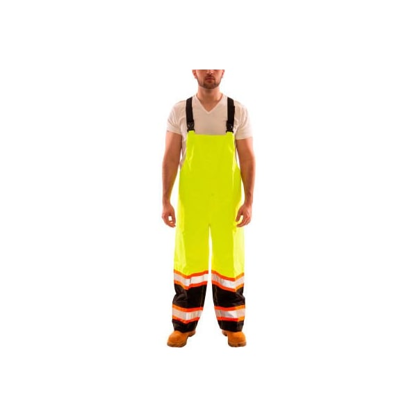 Tingley Tingley Icon Overall, Fluorescent Lime/Black - Snap Fly Front, 4XL O24122C.4X - main